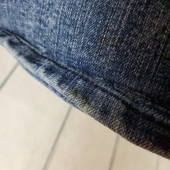 Vintage Gasoline Jeans Olympia Mid  Rise Straight Leg Size 14 Embroidered - Picture 11 of 14